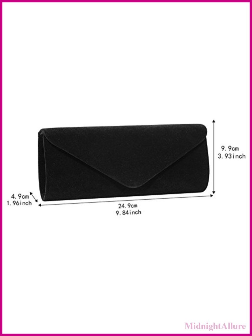 Velvet Clutch Evening Bag with Detachable Chain Strap for Wedding Party - Picture 3 of 6